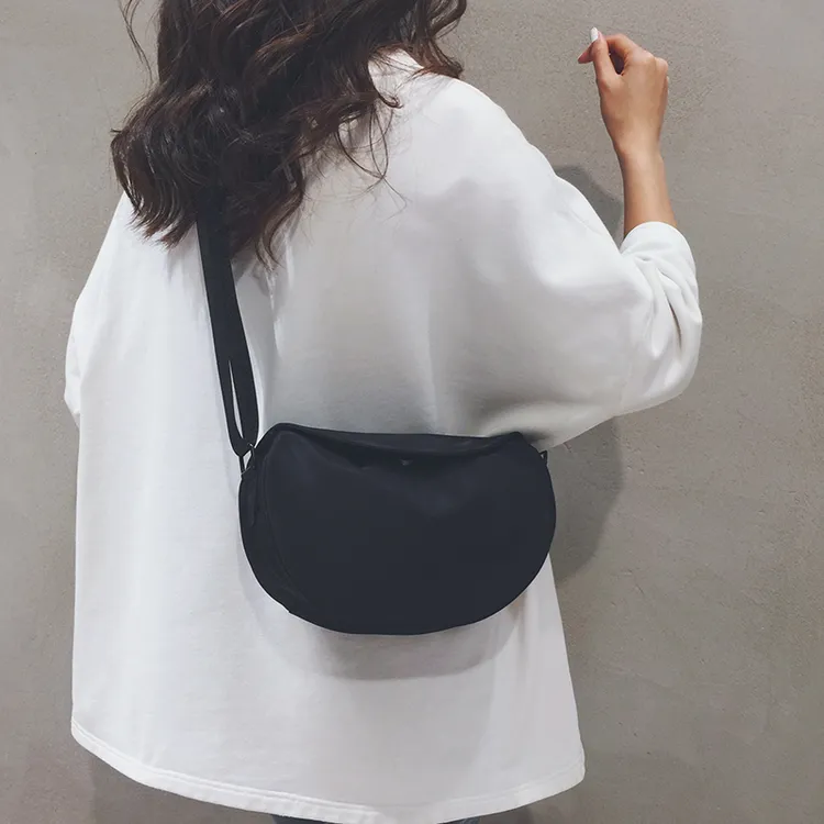 韩版今年流行牛津布小包包2025新款休闲百搭马鞍包通勤单肩斜挎包