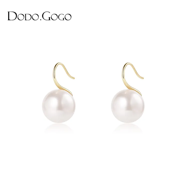 DODOGOGO 合金仿珍珠耳饰 简约耳环女高级时尚耳饰气质秋冬百搭