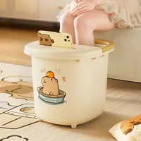 泡脚桶家用泡脚盆塑料按摩洗脚盆过小腿桶过膝高足浴盆保温洗脚桶