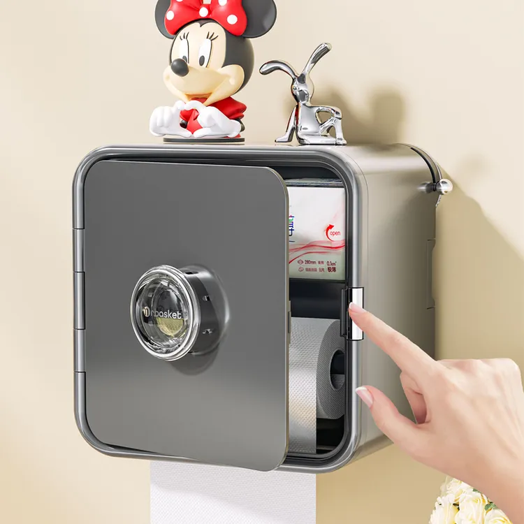 浴室吸盘纸巾盒免打孔壁挂卷纸盒家用卫生间抽纸盒厕所手纸纸巾架