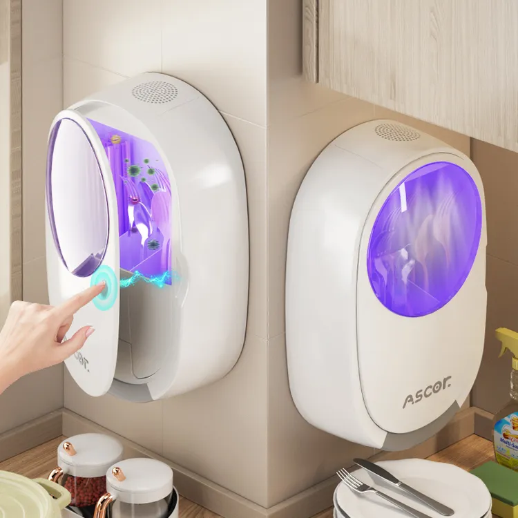 紫外线消毒筷子收纳神器筷子筒壁挂厨房餐具置物架沥水笼收纳盒