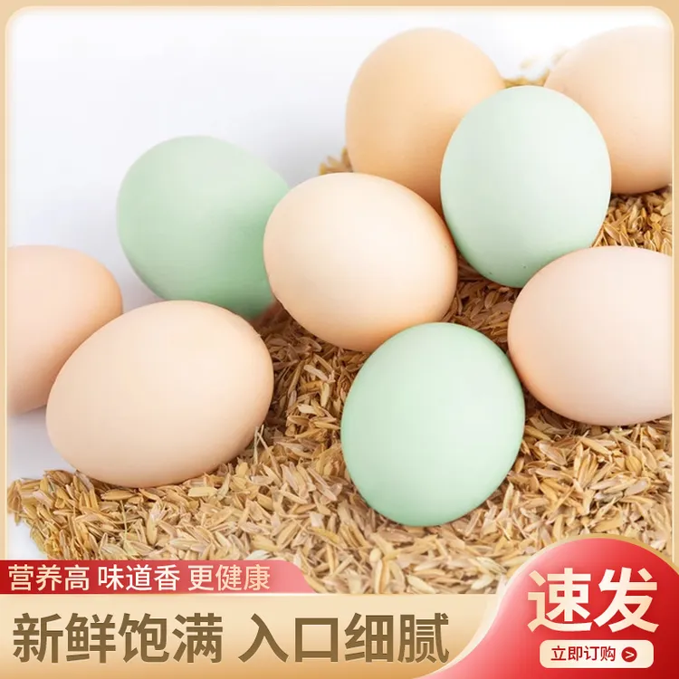 正宗农家散养土鸡蛋与绿壳蛋混合装新鲜营养鸡蛋