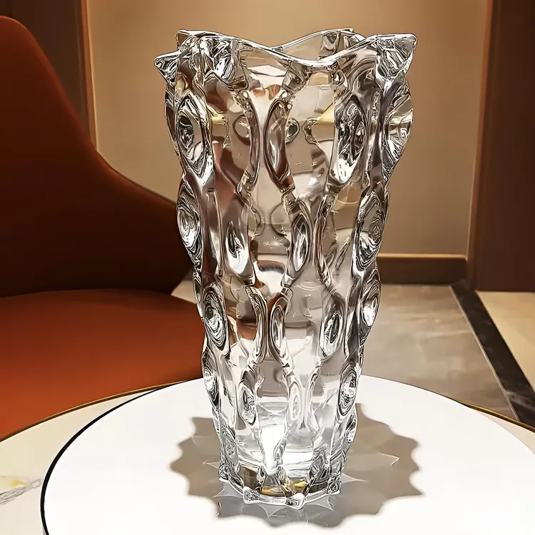 春盈川国产高透专用加厚花瓶摆件高档客厅餐桌装饰玻璃插鲜花