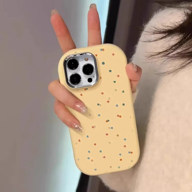 适用苹果16promax手机壳满屏小波点15pro创意潮流iphone14保护套