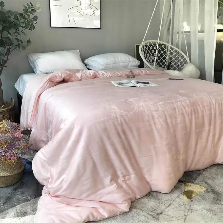 李官奇大豆纤维A类大豆被大提花冬被被子双人被芯8斤子母被粉色