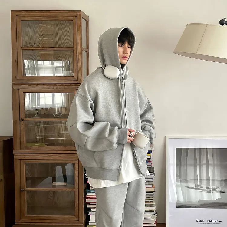 黑色运动卫衣套装男士潮流百搭休闲男款高级感爆款2025新款运动服