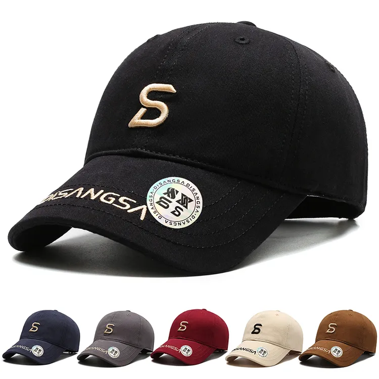 迪桑飒原创帽子春秋百搭刺绣棒球帽男韩版显脸小时尚黑色鸭舌帽女