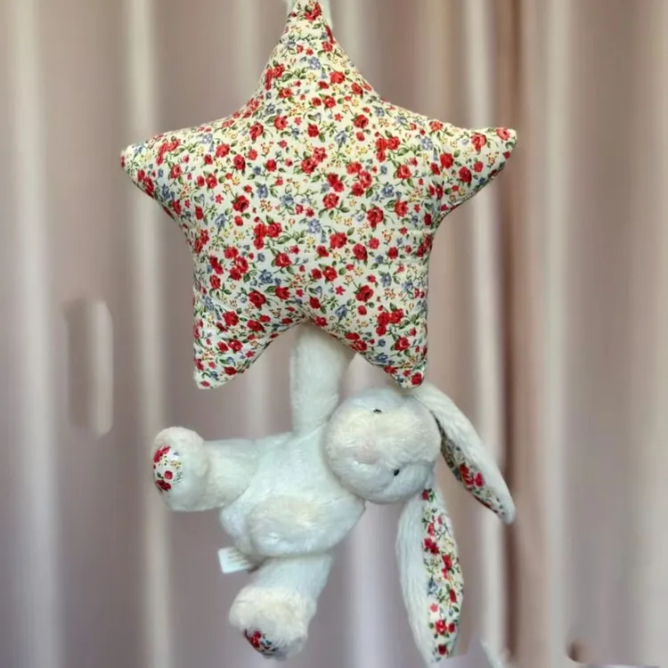 jellycat兔子害羞蓝色星星邦尼兔音乐拉铃八音盒婴儿安抚毛绒玩偶