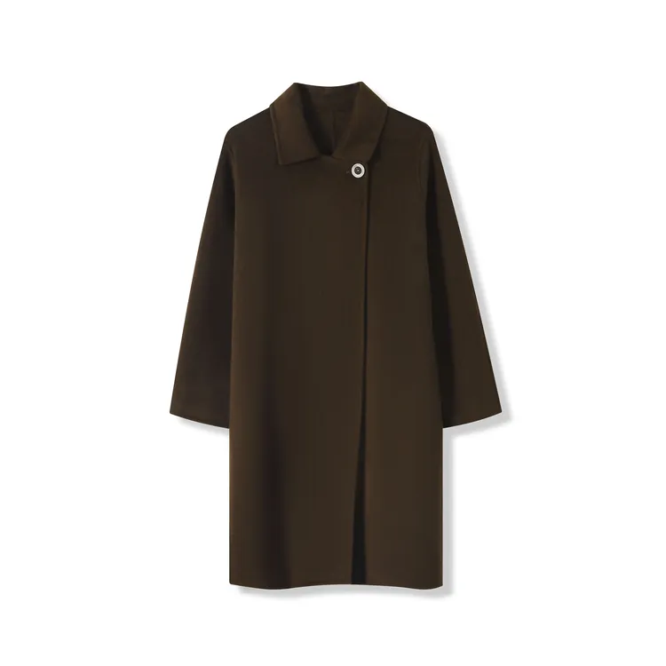 L05-【软黄金&10山羊绒】M四大金刚一粒扣双面呢大衣外套轻奢高端