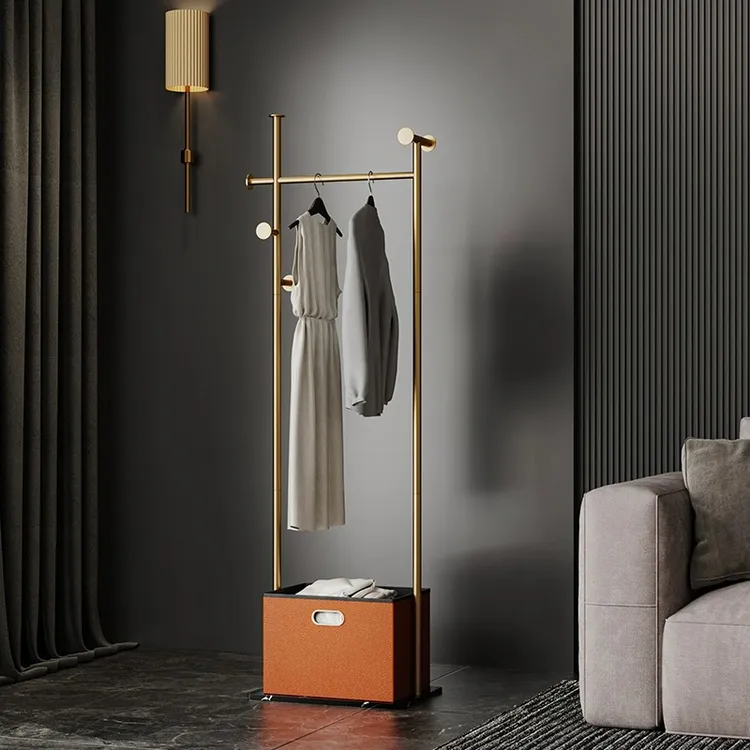 意式简易衣架落地卧室衣帽架客厅挂衣架酒店衣服架家用立式衣架子