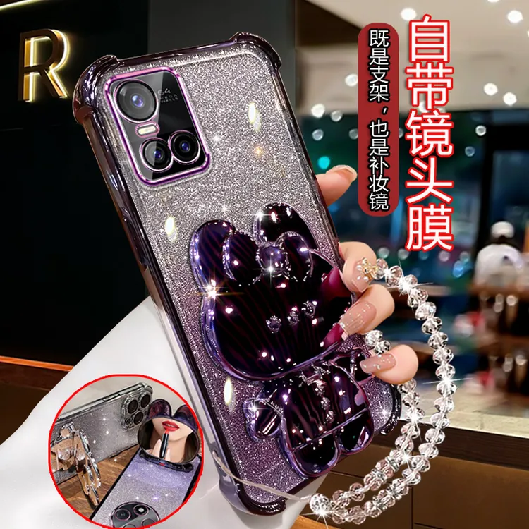 适用vivos10手机壳S10pro女款网红高级Vivos10电镀V2121A可爱软壳