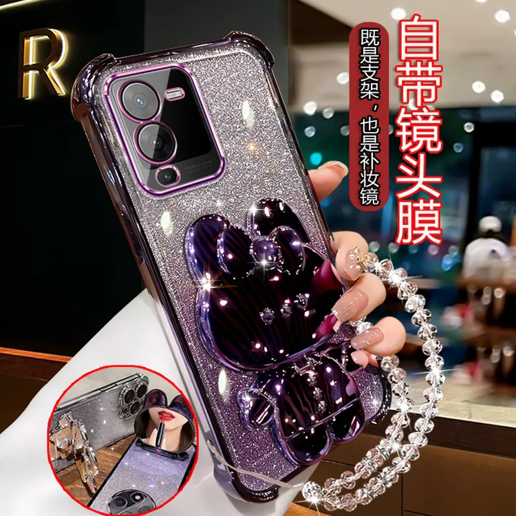 适用Vivos15手机壳女时尚VIVOS15PRO闪粉软壳V2203A四角防摔v0s15