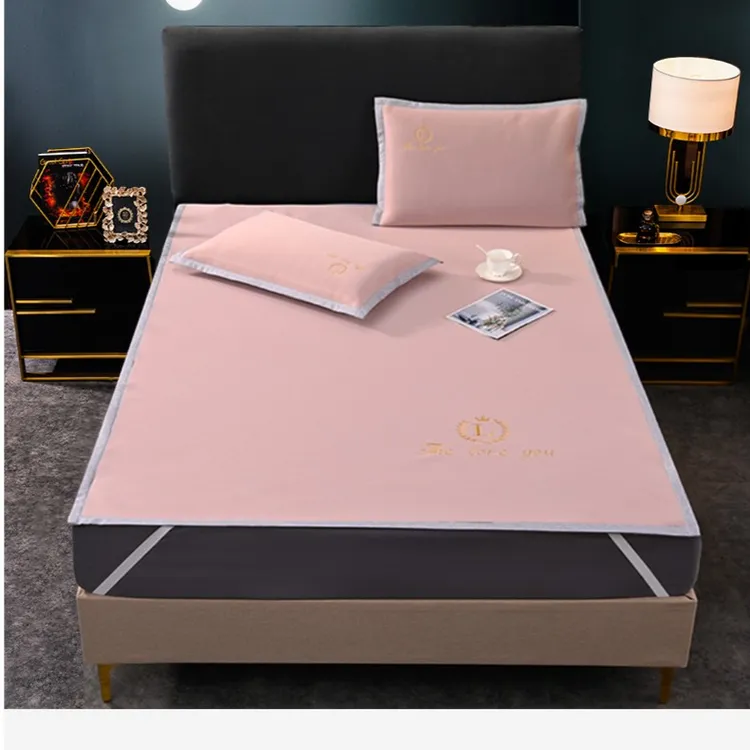 JunZhiWen/军之雯夏季冰丝凉席三件套透气折叠清凉凉感水洗防滑