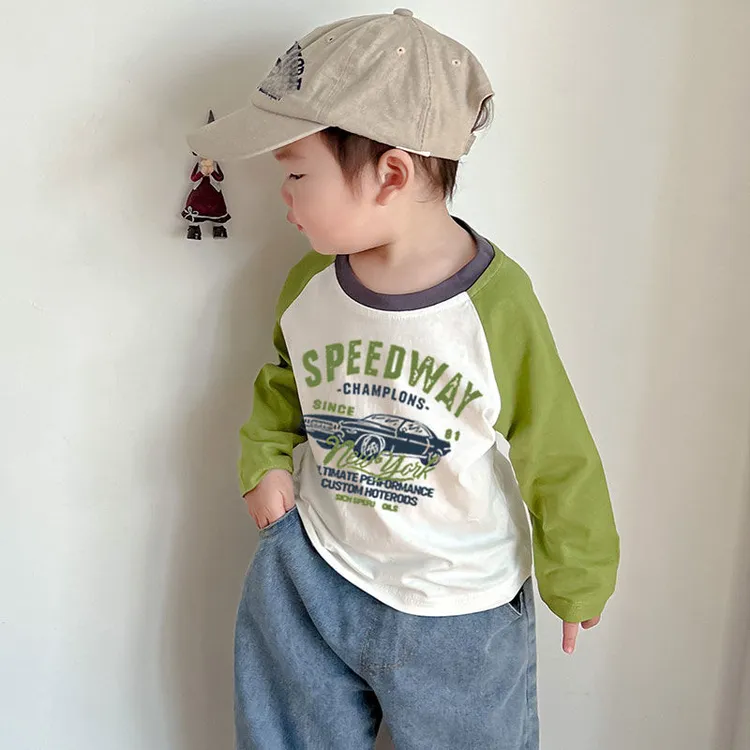 儿童打底衫小童秋季上衣宝宝秋装体恤潮男童t恤长袖纯棉春秋薄款