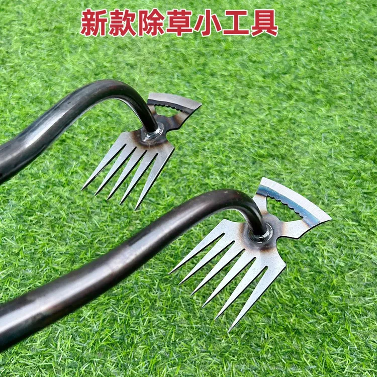 新款锰钢连根拔草神器除草工具园艺小耙子农用手握式松土挖野菜铲