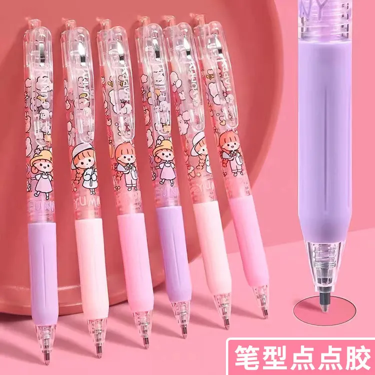 笔型点点胶少女心笔形手帐胶专用点点胶式笔胶笔工具水晶滴胶水晶