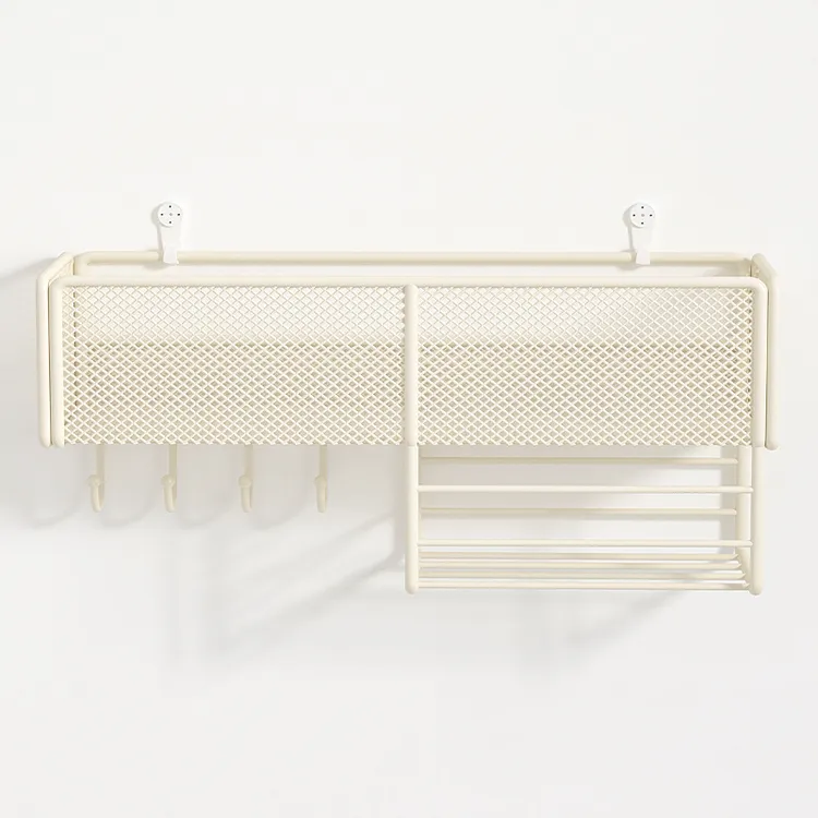 宿舍墙上置物架免打孔挂钩床头床上铺学生寝室收纳筐壁挂墙面挂篮