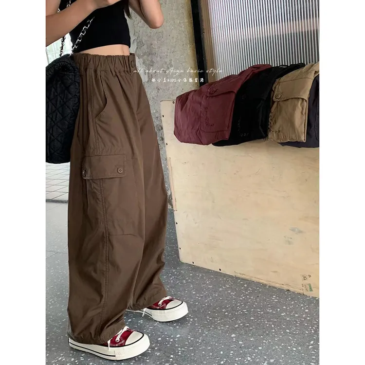 k24786韩国童装女童加绒工装裤长裤新儿童秋冬洋气中大童时髦裤子