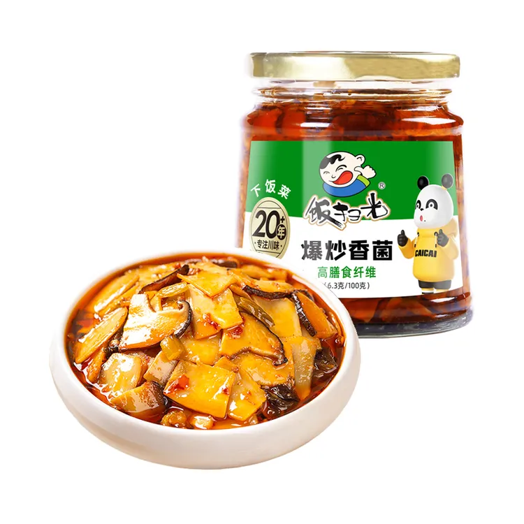 饭扫光爆炒香菌280g泡菜榨菜咸菜外婆菜酱腌菜蘑菇拌稀饭调料佐餐