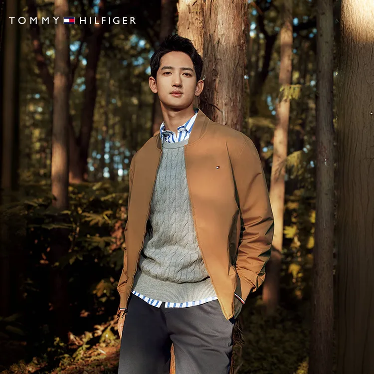 【出走都市】Tommy春夏新款男装商务休闲棒球飞行员夹克外套J9384