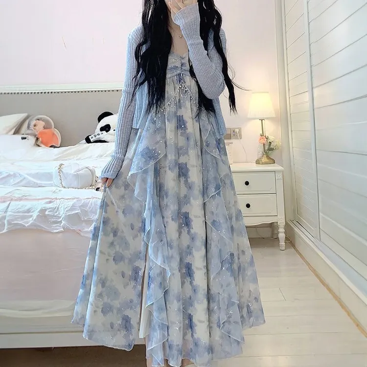 小久高货显瘦百搭纯欲风韩版希腊裙子女收腰孤品《以直播间为准》