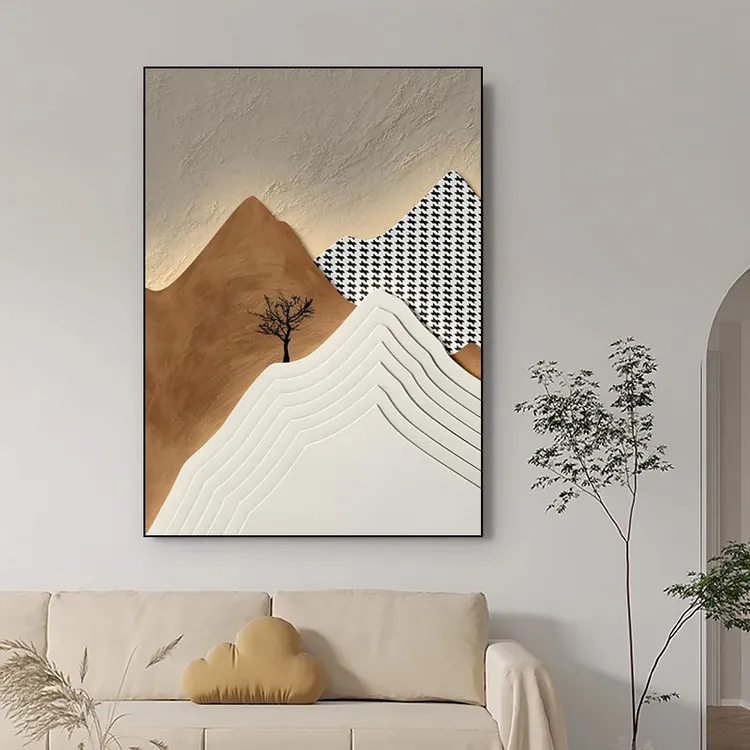 背有靠山现代轻奢高级防水沙发背景墙温柔的海挂画客厅装饰画