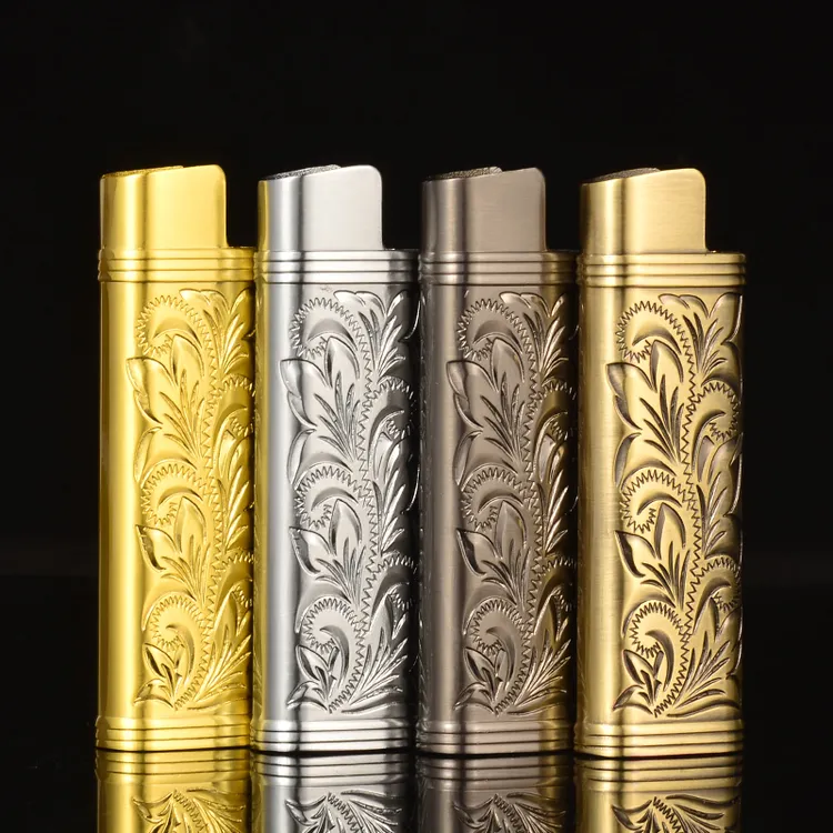 新款Cricket草蜢打火机金属雕花外壳保护套可更换一次性火机防爆