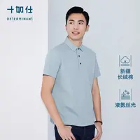 十如仕「吸湿速干 」Polo衫休闲户外男翻领网眼衫舒适P02