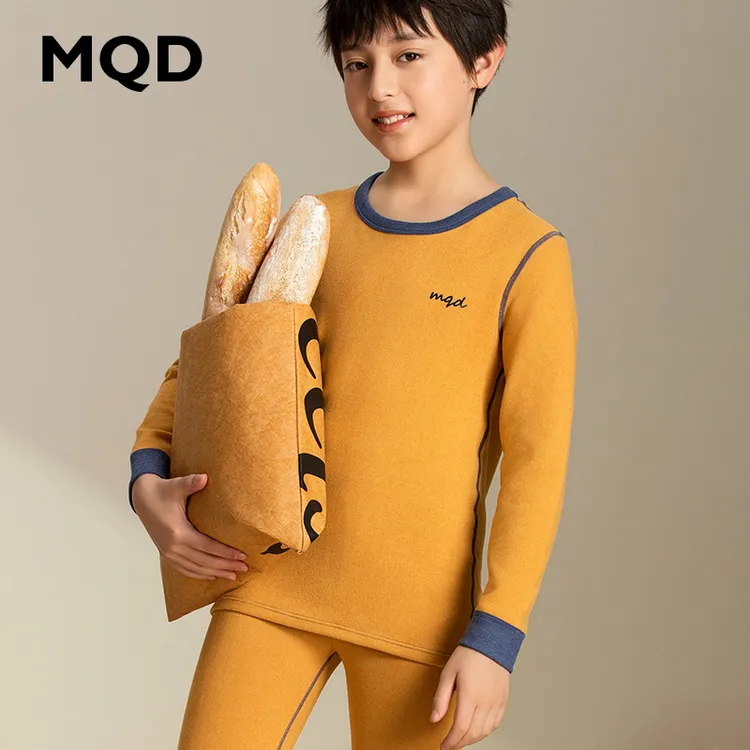 MQD马骑顿男童保暖内衣套装儿童秋衣秋裤青少年加厚打底秋冬睡衣
