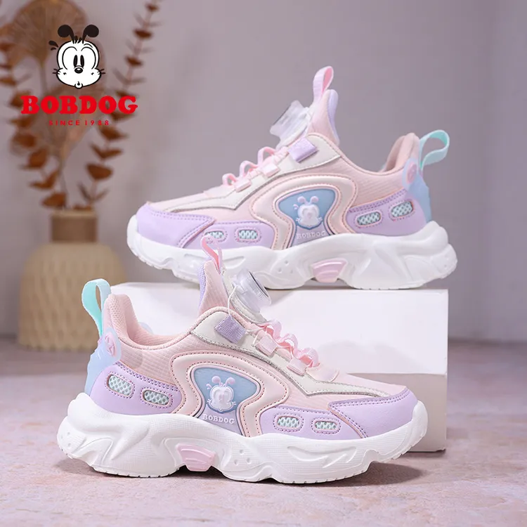 巴布豆女童鞋子运动鞋2025秋冬季新款皮面防水儿童中大童休闲鞋子商品图
