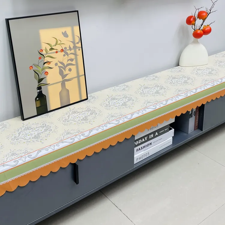 新品电视柜桌布防水防油免洗防尘长方形桌布条几鞋柜防烫茶几台布