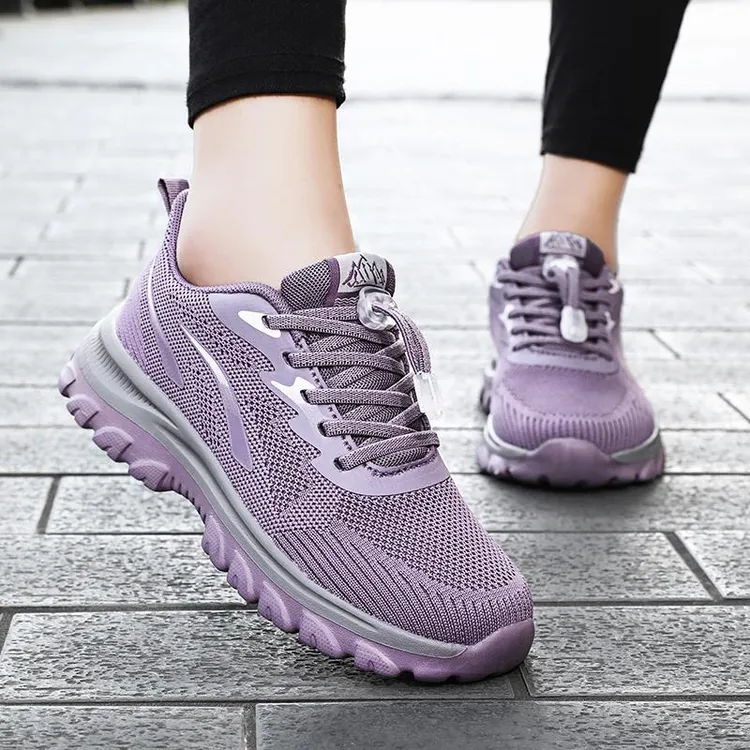 足力健运动老人鞋女款春季一脚蹬轻便防滑休闲运动鞋子中老年宽脚