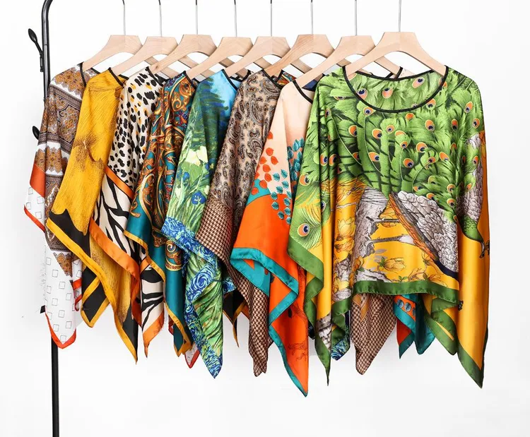 【春夏爆款】夏季高档缎面防晒披肩女110*110 套头丝巾百搭气质显瘦