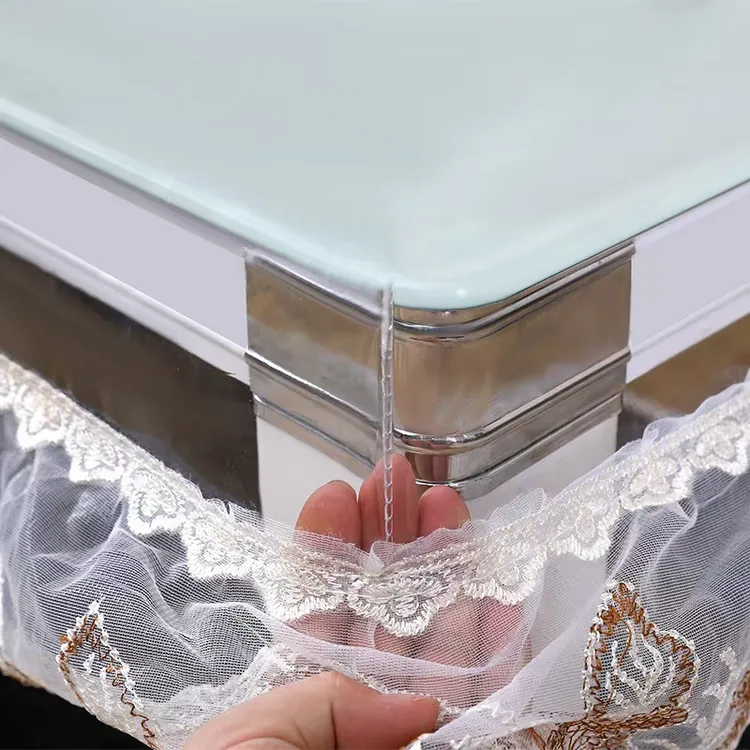 PVC透明桌罩新款烤火桌罩套加厚防水防油电暖炉桌布茶几电炉罩套商品图