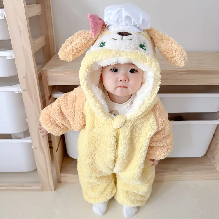新生婴儿连体衣套装冬装宝宝可爱衣服秋冬加厚可爱搞怪婴儿衣服