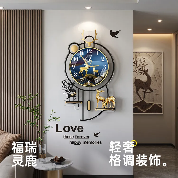 静音网红挂钟钟表客厅时钟石英钟轻奢家用时钟创意挂墙钟表挂墙