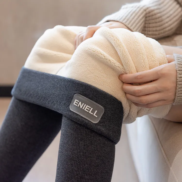 羊羔绒打底裤女秋冬加绒加厚外穿螺纹特厚保暖棉裤东北毛绒裤秋裤