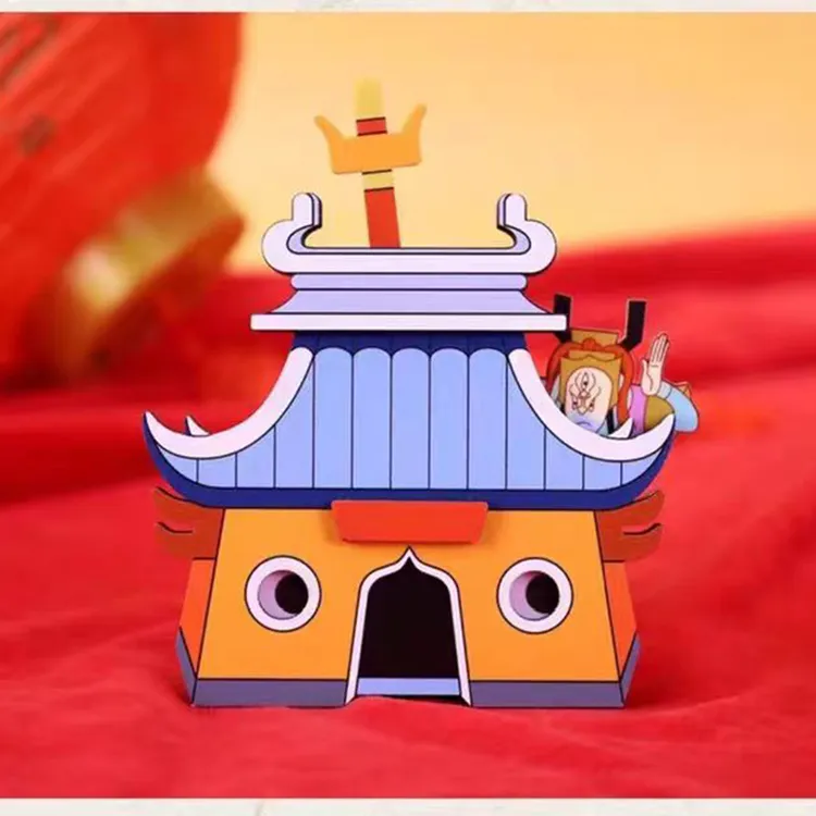 晋礼山西文创晋祠冰箱贴3D立体大闹天宫-美猴王晋祠七十二变小庙