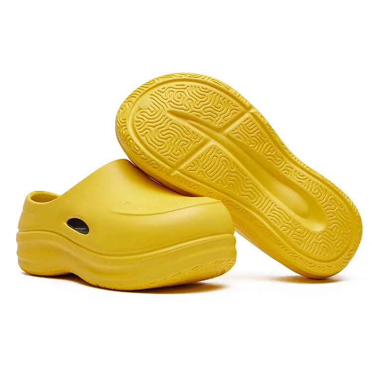Reemustered Casual Slipper休闲系列厚底增高包头拖鞋 黄色