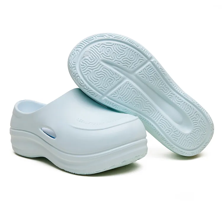 Reemustered Casual Slipper休闲系列厚底增高包头拖鞋 冰蓝色