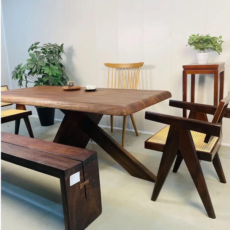 【全款链接】南美胡桃木实木大板桌，茶桌会议桌餐桌书画桌，一物一拍