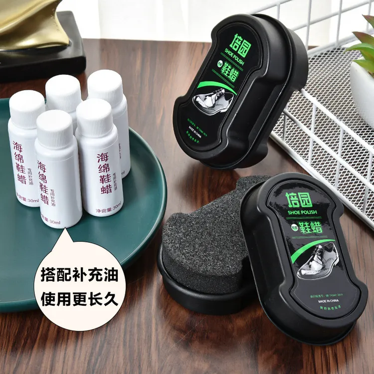 6.9米【4盒鞋蜡+2瓶补充液】家用无色鞋蜡护理皮鞋皮衣抛光保养