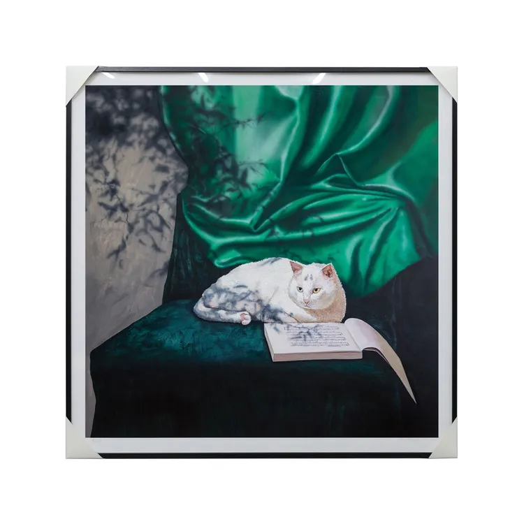 《曲中猫之一》版画 包涵宇作品 挂画 玄关画 装饰画客厅背景墙挂画