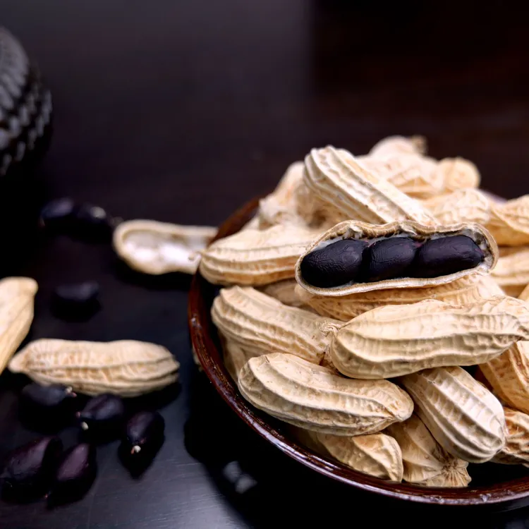 新货云南黑花生带壳生熟可选水果花生黑皮花生营养健康零食