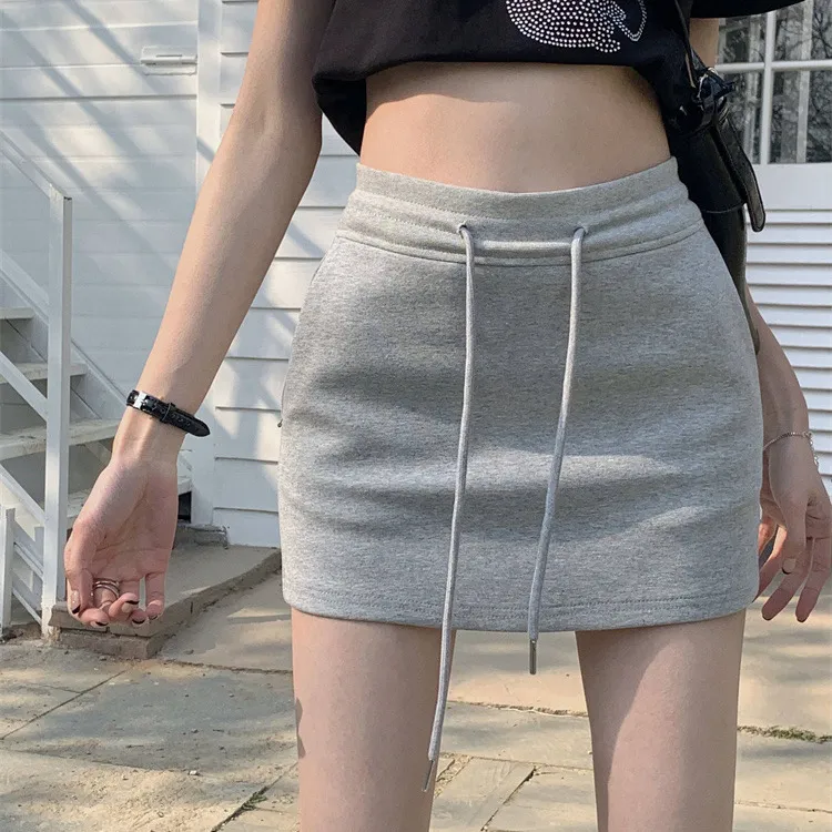 2025夏季新款休闲运动高腰短裙女显瘦a字半身裙韩版短裙半身裙