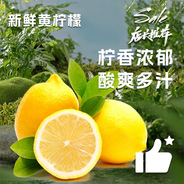 正宗安岳新鲜黄柠檬奶茶店榨汁装饰泡水酸爽多汁独立包装现货速发