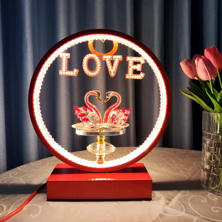初遇见结婚台灯卧室床头灯婚房陪嫁红色一对长明灯新婚礼物送新人