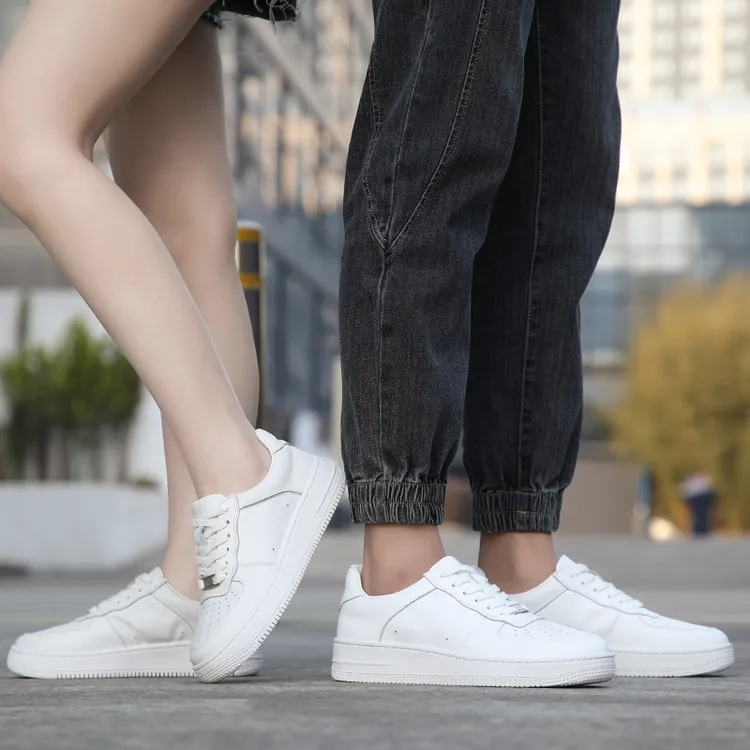 头层牛皮小白鞋2025真皮男女情侣百搭休闲鞋轻便舒适透气排汗鞋