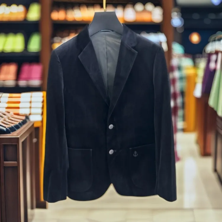 高品质金丝绒西服外套秋冬简约百搭男士休闲修身25B266-1