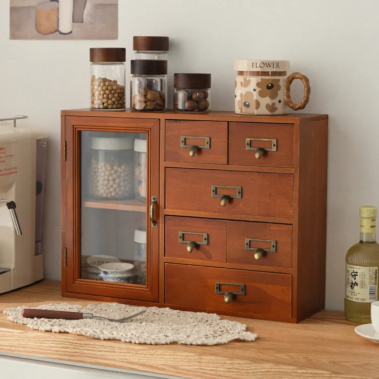 松弛感桌面收纳盒创意家用格子多格首饰储物干果盲盒手办展示盒子